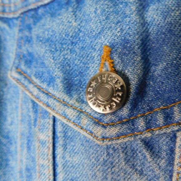 Tyca Denim Jacket Adult L Freightliner Embossed Made in USA Vintage Rare Trucker - Picture 9 of 16